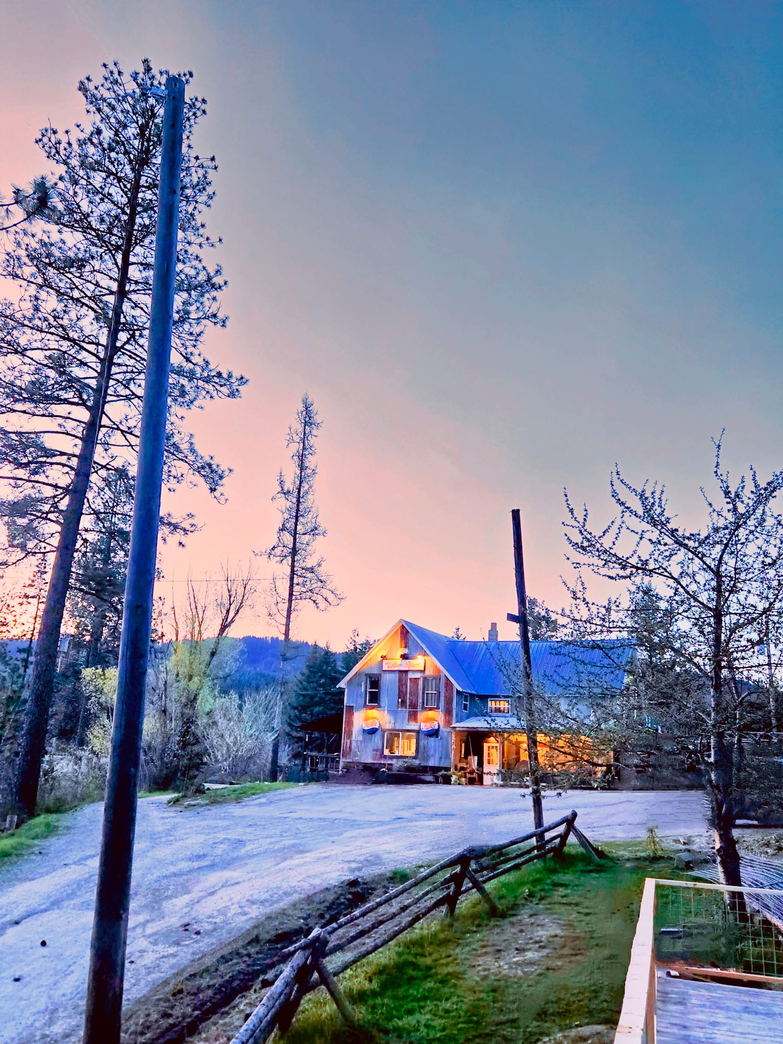 First light at Watson's Lakefront Resort — setting out for a day on the Trail of the Coeur d'Alenes